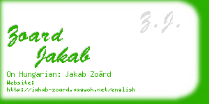 zoard jakab business card